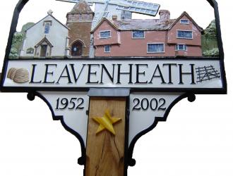 Leavenheath Village sign